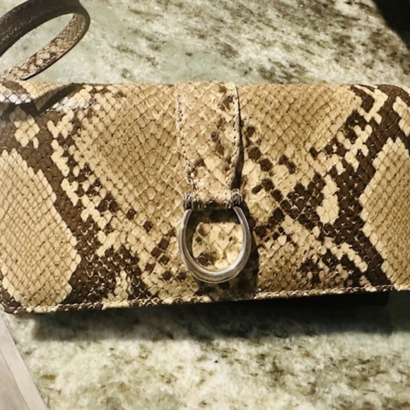 Brighton NEW Snake Print Leather Wallet with Strap - COMES WITH DUSTBAG!! - Picture 9 of 15